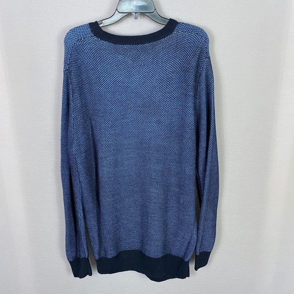 Slate & Stone Mens Wool Acrylic Crew Neck Sweater in Blue and Black Size… - Picture 3 of 6